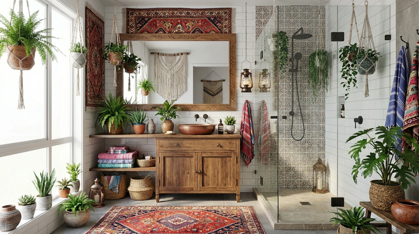 Bohemian Bathroom Design Ideas