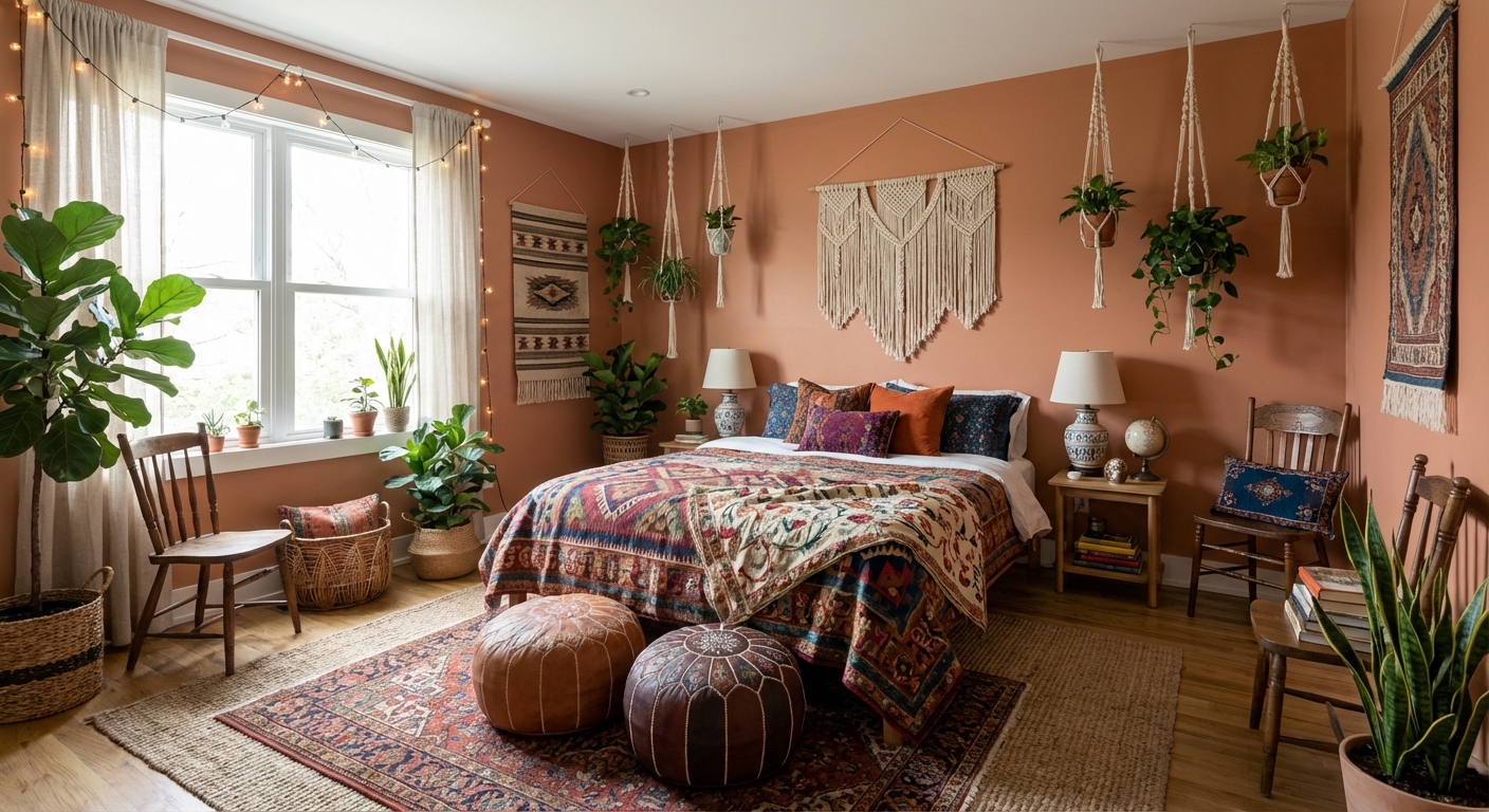 Bohemian Bedroom Design Ideas
