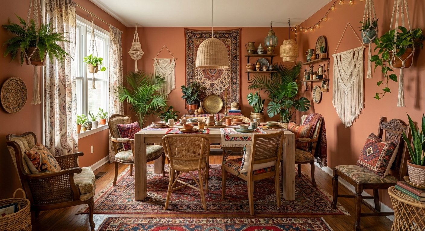 Bohemian Dining Room Design Ideas