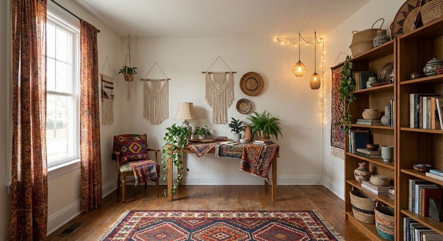 Bohemian Home Office Design Ideas