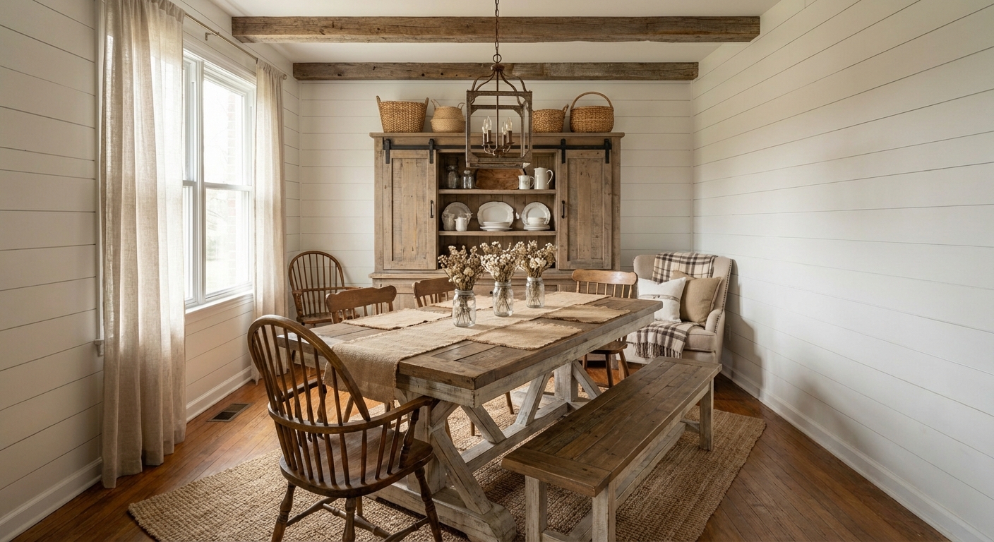 Farmhouse Dining Room Design Ideas