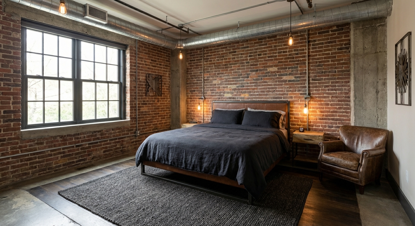 Industrial Bedroom Design Ideas