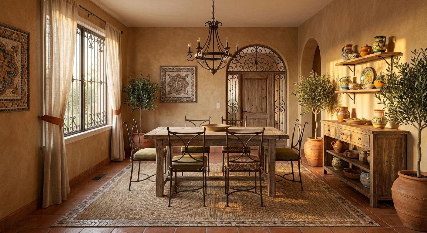 Mediterranean Dining Room Design Ideas