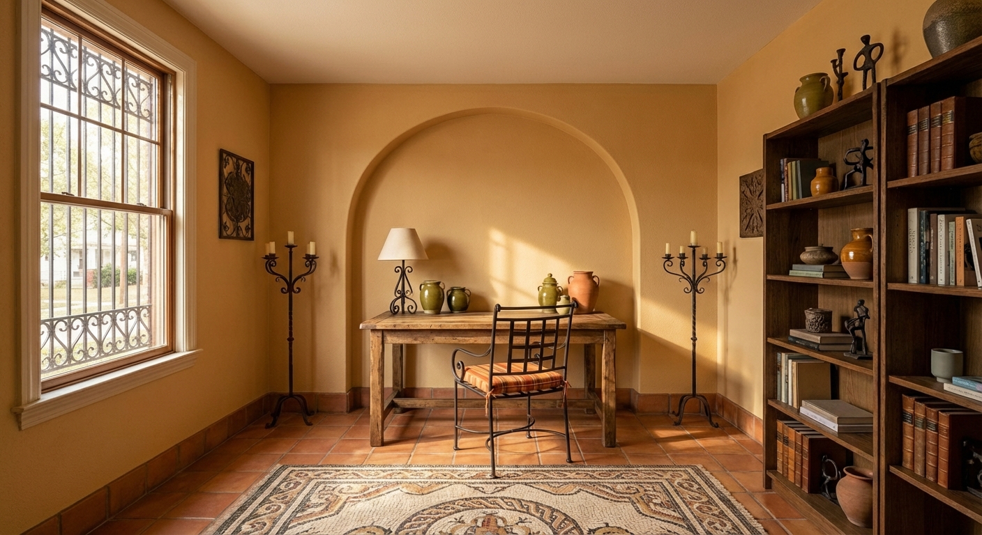 Mediterranean Home Office Design Ideas