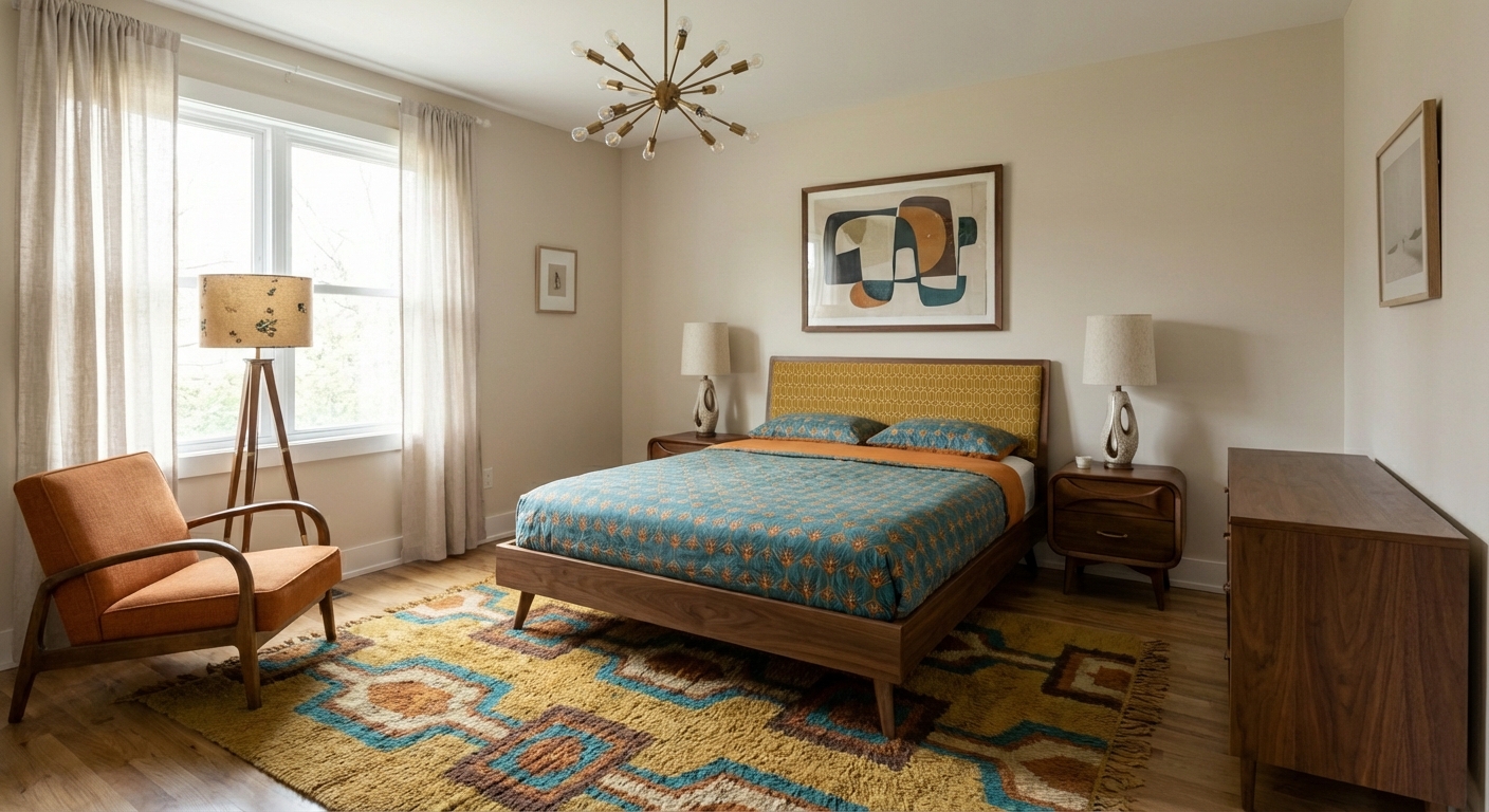 Mid-Century Modern Bedroom Design Ideas