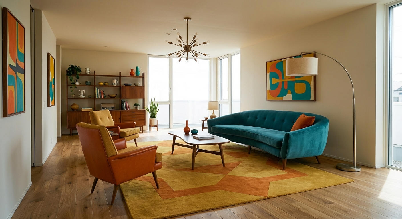 Mid-Century Modern Living Room Design Ideas